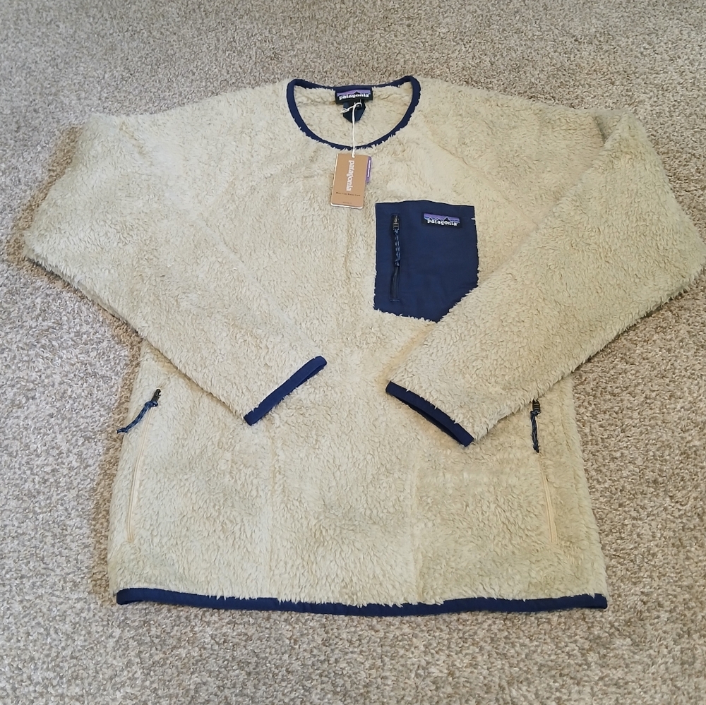 Patagonia Los Gatos Crew El Cap Khaki Pullover Fleece Men's Size Small (NWT)